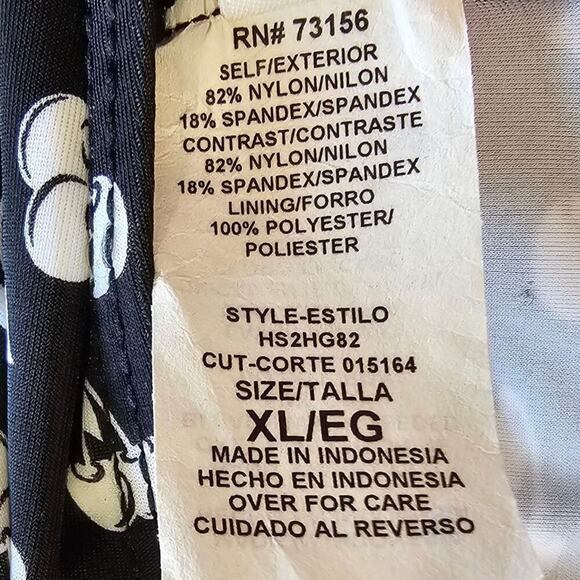 Hobie Cherry Halter Tankini & High Waisted Brief Bikini Set Black Size XL - Picture 4 of 5